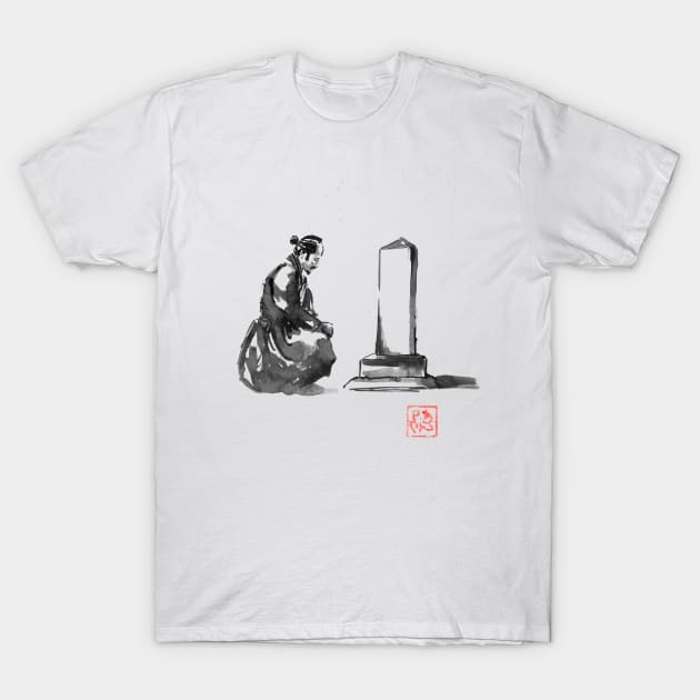 samurai grieving T-Shirt by pechane